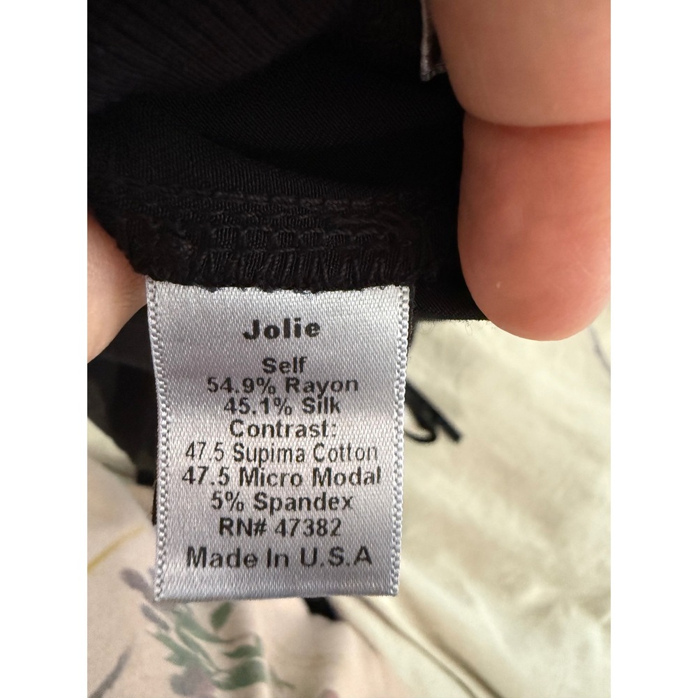 PJ Harlow Jolie Silk Blend Satin Wide Leg Palazzo Lounge Pants Black M Luxury - Picture 7 of 7